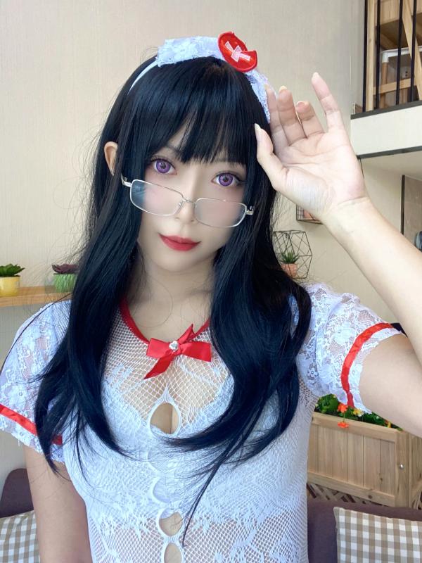    Money冷冷 - 性感蕾丝白网护士角色扮演，极致私房诱惑制服套图 [48P]第26张图片