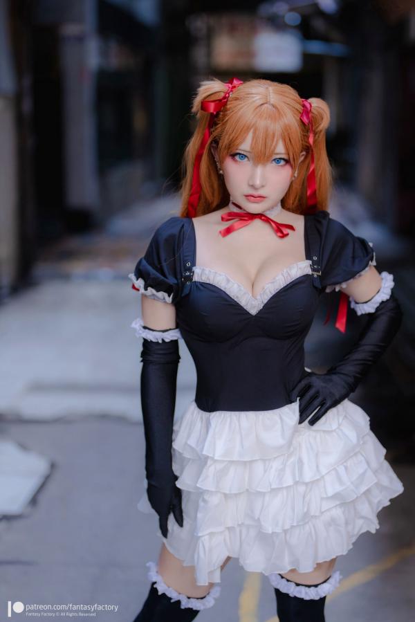    Fantasy-Factory-小丁Ding-明日香Cosplay-废墟涂鸦风格-女仆装诱惑-Asuka-2022.10第1张图片