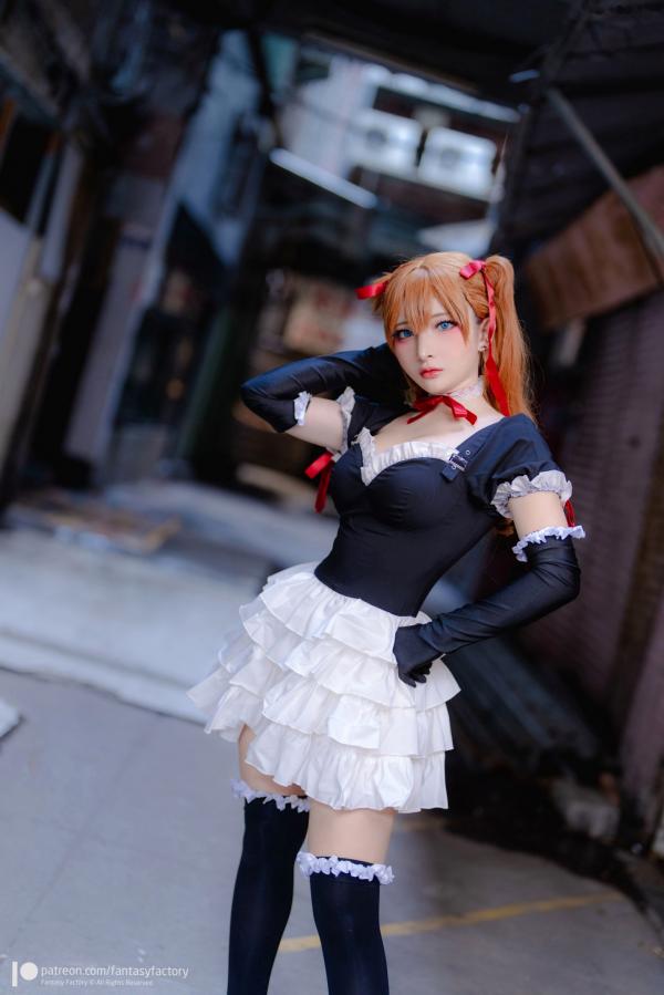    Fantasy-Factory-小丁Ding-明日香Cosplay-废墟涂鸦风格-女仆装诱惑-Asuka-2022.10第2张图片