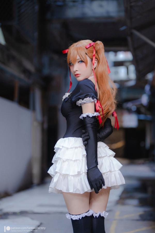    Fantasy-Factory-小丁Ding-明日香Cosplay-废墟涂鸦风格-女仆装诱惑-Asuka-2022.10第3张图片