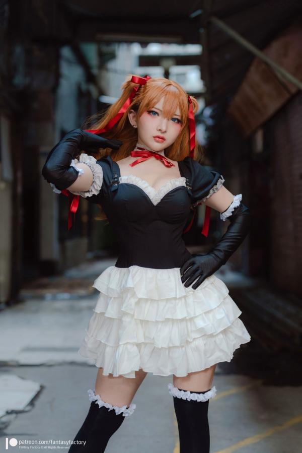    Fantasy-Factory-小丁Ding-明日香Cosplay-废墟涂鸦风格-女仆装诱惑-Asuka-2022.10第4张图片