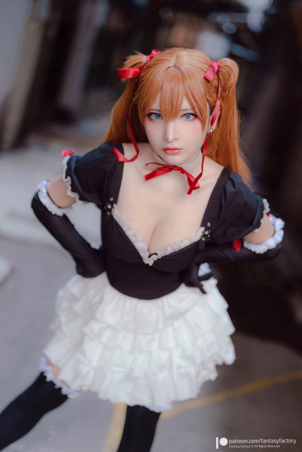    Fantasy-Factory-小丁Ding-明日香Cosplay-废墟涂鸦风格-女仆装诱惑-Asuka-2022.10第5张图片