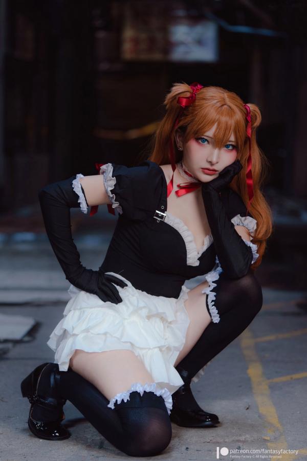    Fantasy-Factory-小丁Ding-明日香Cosplay-废墟涂鸦风格-女仆装诱惑-Asuka-2022.10第9张图片