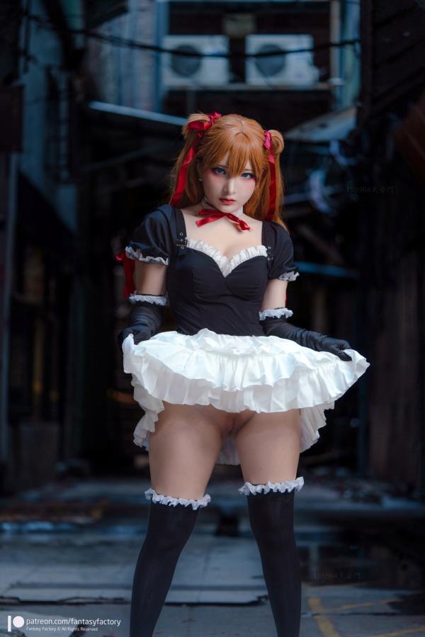    Fantasy-Factory-小丁Ding-明日香Cosplay-废墟涂鸦风格-女仆装诱惑-Asuka-2022.10第11张图片