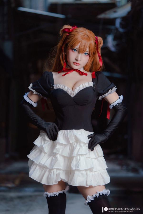    Fantasy-Factory-小丁Ding-明日香Cosplay-废墟涂鸦风格-女仆装诱惑-Asuka-2022.10第14张图片