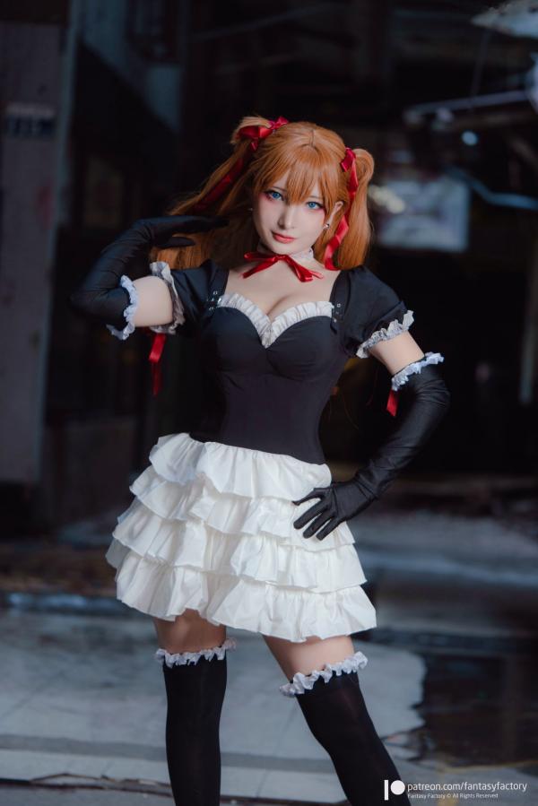    Fantasy-Factory-小丁Ding-明日香Cosplay-废墟涂鸦风格-女仆装诱惑-Asuka-2022.10第15张图片