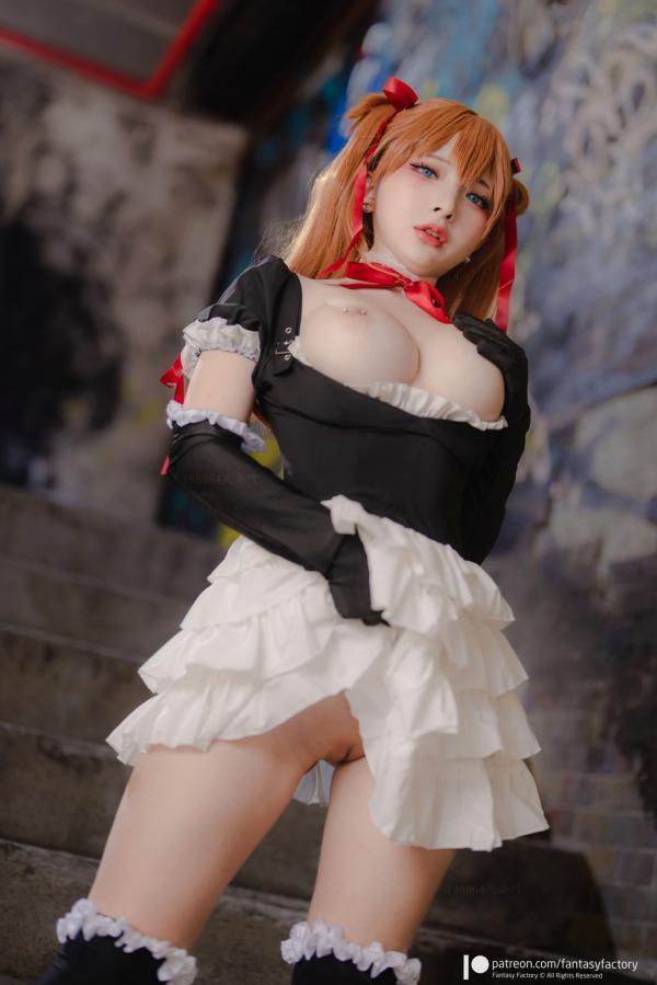    Fantasy-Factory-小丁Ding-明日香Cosplay-废墟涂鸦风格-女仆装诱惑-Asuka-2022.10第27张图片