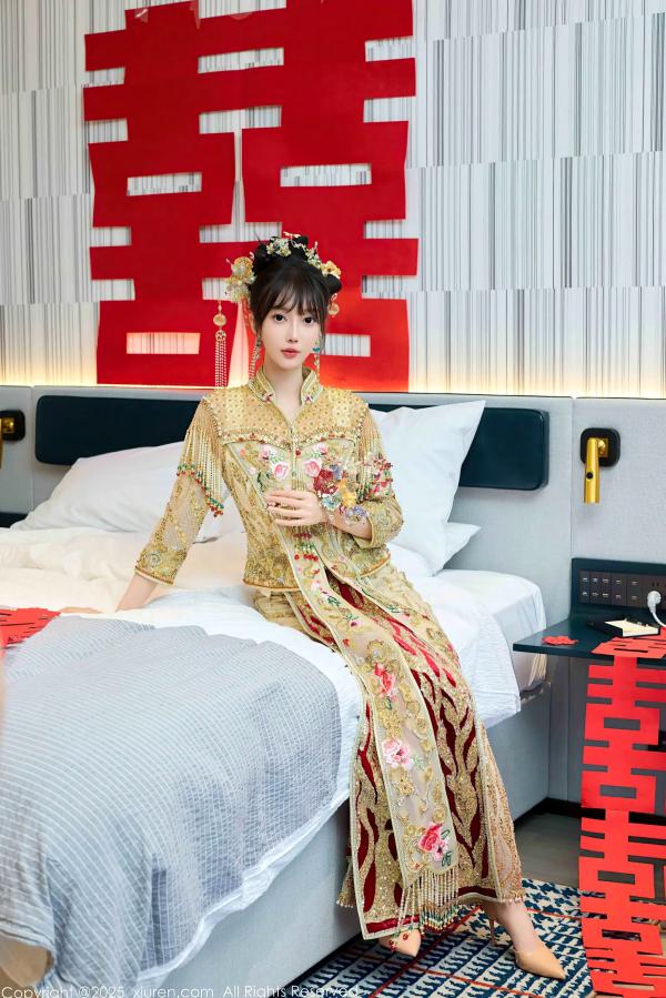   [XiuRen] 秀人 2025.07.21 No.10567 玥儿玥er：古风婚庆主题私房，红装头饰极致诱惑第8张图片