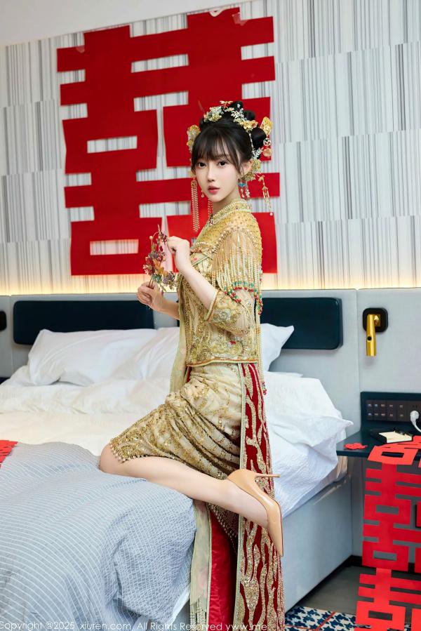    [XiuRen] 秀人 2025.07.21 No.10567 玥儿玥er：古风婚庆主题私房，红装头饰极致诱惑第17张图片