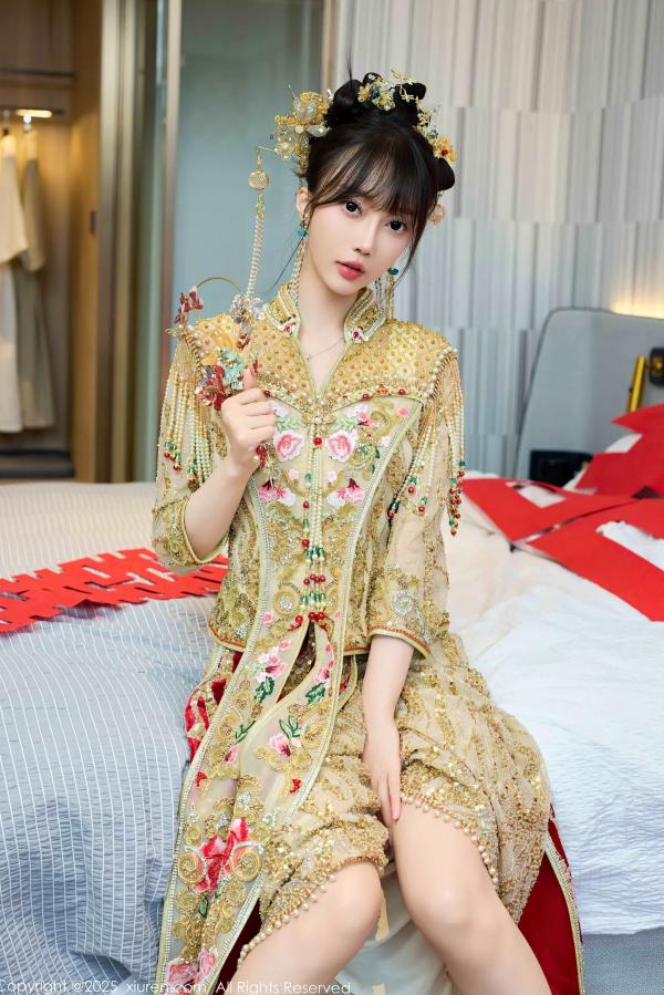    [XiuRen] 秀人 2025.07.21 No.10567 玥儿玥er：古风婚庆主题私房，红装头饰极致诱惑第21张图片