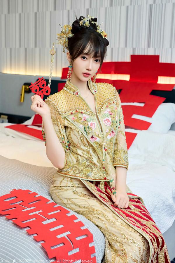    [XiuRen] 秀人 2025.07.21 No.10567 玥儿玥er：古风婚庆主题私房，红装头饰极致诱惑第27张图片
