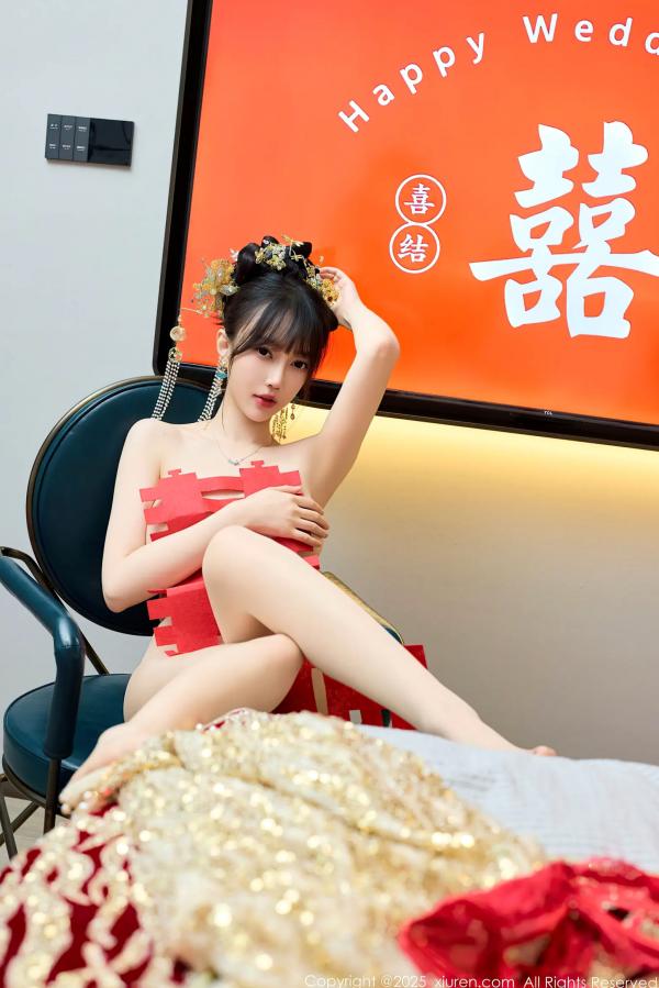    [XiuRen] 秀人 2025.07.21 No.10567 玥儿玥er：古风婚庆主题私房，红装头饰极致诱惑第61张图片