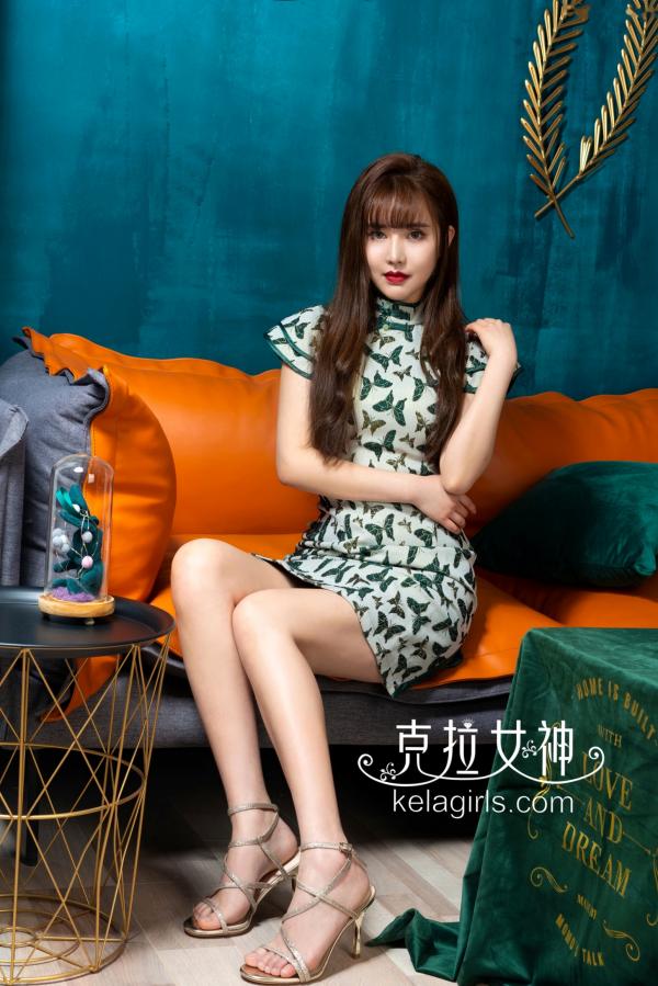    KelaGirls克拉女神-2020.10.02-洛可-《酥胸半掩》私房写真，清纯内衣诱惑与复古旗袍美腿展示，极品女神精致妆容，性感御女郎气质写真第3张图片