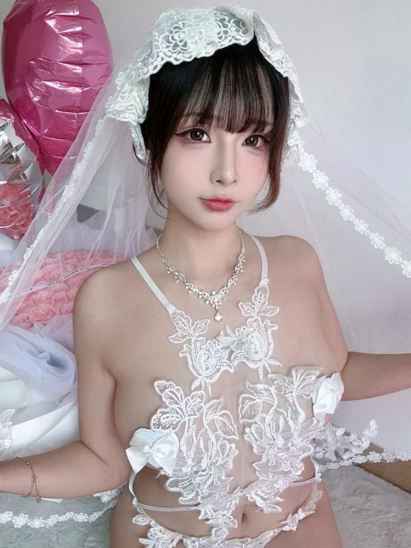    yuuhui玉汇 - 永恒之爱：绝美白色蕾丝婚纱诱惑私房写真 [49P]第6张图片