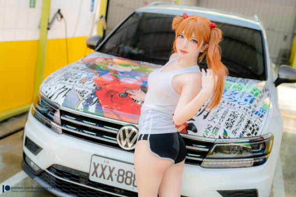    Fantasy-Factory-小丁Ding-明日香极致痛车洗车Cosplay写真-二次元清纯湿身诱惑第6张图片