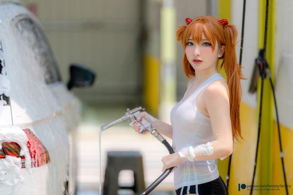    Fantasy-Factory-小丁Ding-明日香极致痛车洗车Cosplay写真-二次元清纯湿身诱惑第10张图片