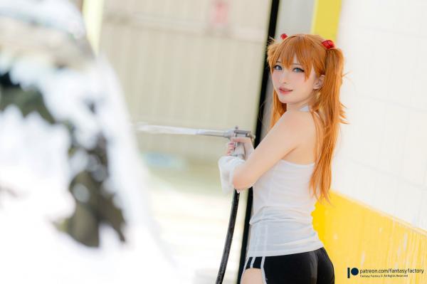    Fantasy-Factory-小丁Ding-明日香极致痛车洗车Cosplay写真-二次元清纯湿身诱惑第12张图片