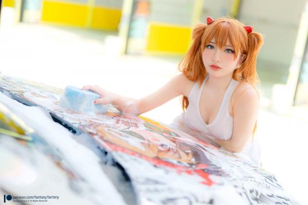    Fantasy-Factory-小丁Ding-明日香极致痛车洗车Cosplay写真-二次元清纯湿身诱惑第15张图片