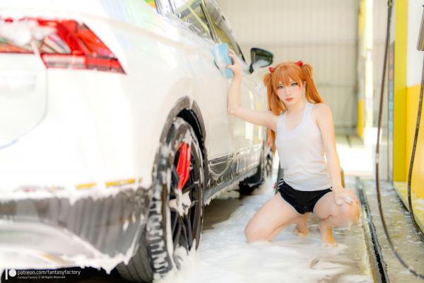    Fantasy-Factory-小丁Ding-明日香极致痛车洗车Cosplay写真-二次元清纯湿身诱惑第23张图片