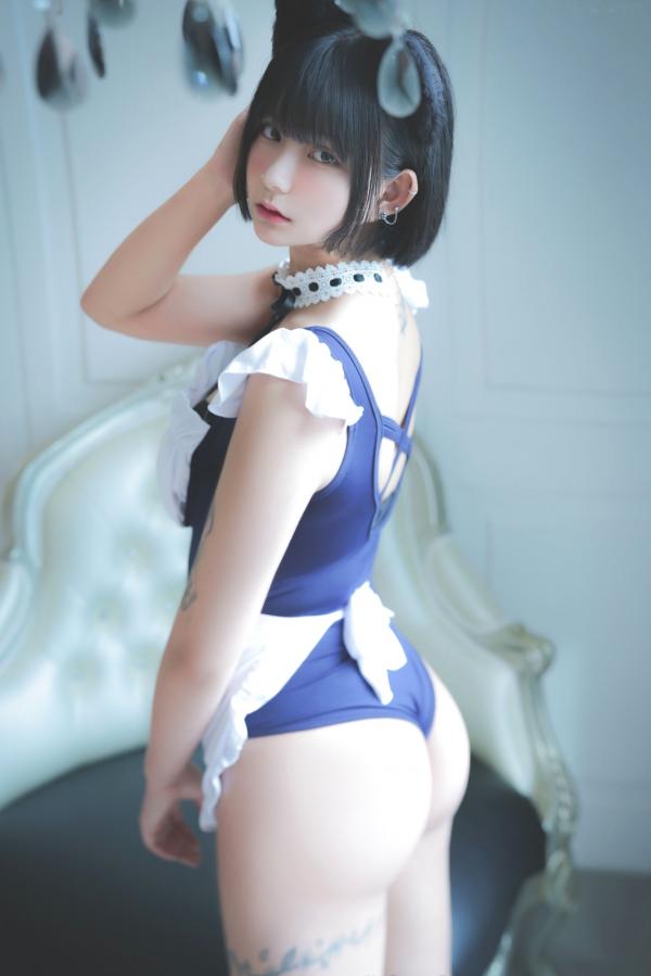    韩国美女Hizzy：猫耳女仆与纹身私房，Pure Media Vol.37高清写真第8张图片