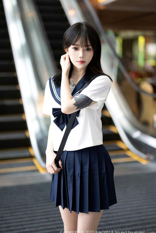    【XiaoYu语画界】奶瓶-水手服JK短裙私房写真，纯欲风白色内衣展示，清纯与性感的视觉冲撞，2023.08.08限定视觉盛宴第2张图片