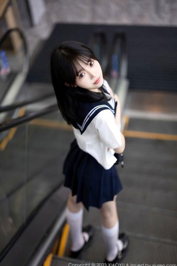    【XiaoYu语画界】奶瓶-水手服JK短裙私房写真，纯欲风白色内衣展示，清纯与性感的视觉冲撞，2023.08.08限定视觉盛宴第10张图片