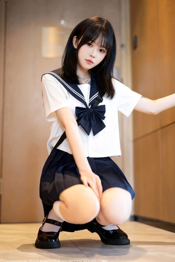   【XiaoYu语画界】奶瓶-水手服JK短裙私房写真，纯欲风白色内衣展示，清纯与性感的视觉冲撞，2023.08.08限定视觉盛宴第14张图片