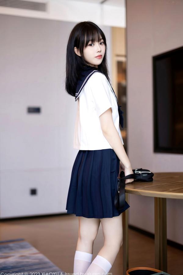   【XiaoYu语画界】奶瓶-水手服JK短裙私房写真，纯欲风白色内衣展示，清纯与性感的视觉冲撞，2023.08.08限定视觉盛宴第20张图片