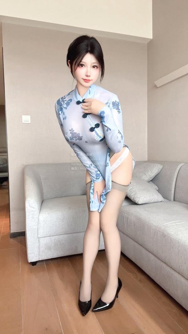    Nyako喵子 - 改良透视旗袍极致诱惑，私房大尺度写真，性感女神极品诱惑呈现 [55P]第2张图片