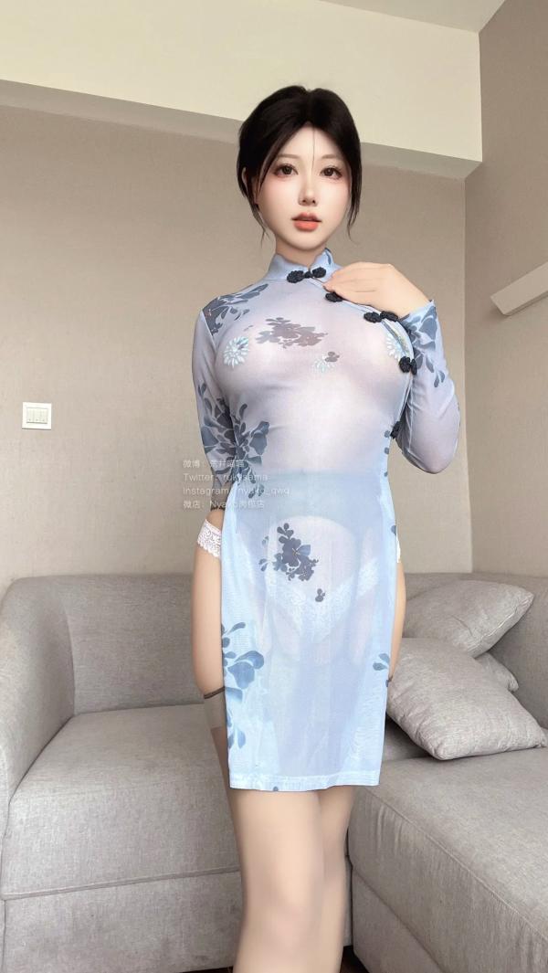    Nyako喵子 - 改良透视旗袍极致诱惑，私房大尺度写真，性感女神极品诱惑呈现 [55P]第4张图片