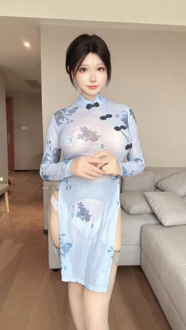    Nyako喵子 - 改良透视旗袍极致诱惑，私房大尺度写真，性感女神极品诱惑呈现 [55P]第5张图片