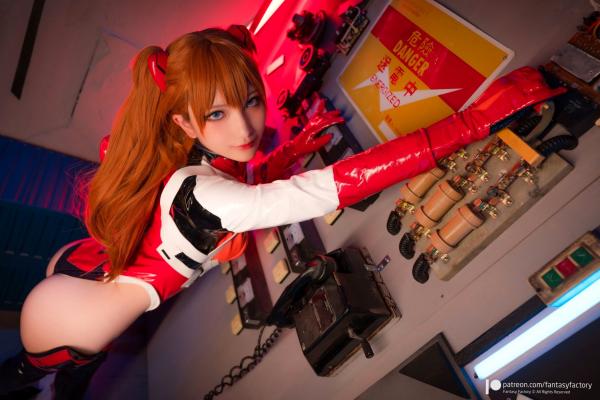    Fantasy-Factory-小丁Ding-明日香战斗服Cosplay-极品赛博御姐-性感角色扮演-Asuka-plugsuit第1张图片