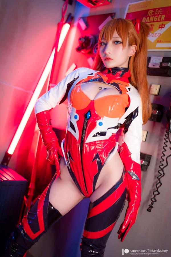    Fantasy-Factory-小丁Ding-明日香战斗服Cosplay-极品赛博御姐-性感角色扮演-Asuka-plugsuit第11张图片