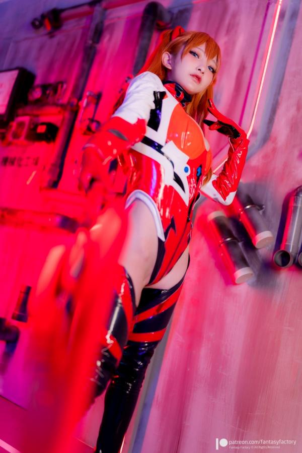    Fantasy-Factory-小丁Ding-明日香战斗服Cosplay-极品赛博御姐-性感角色扮演-Asuka-plugsuit第13张图片
