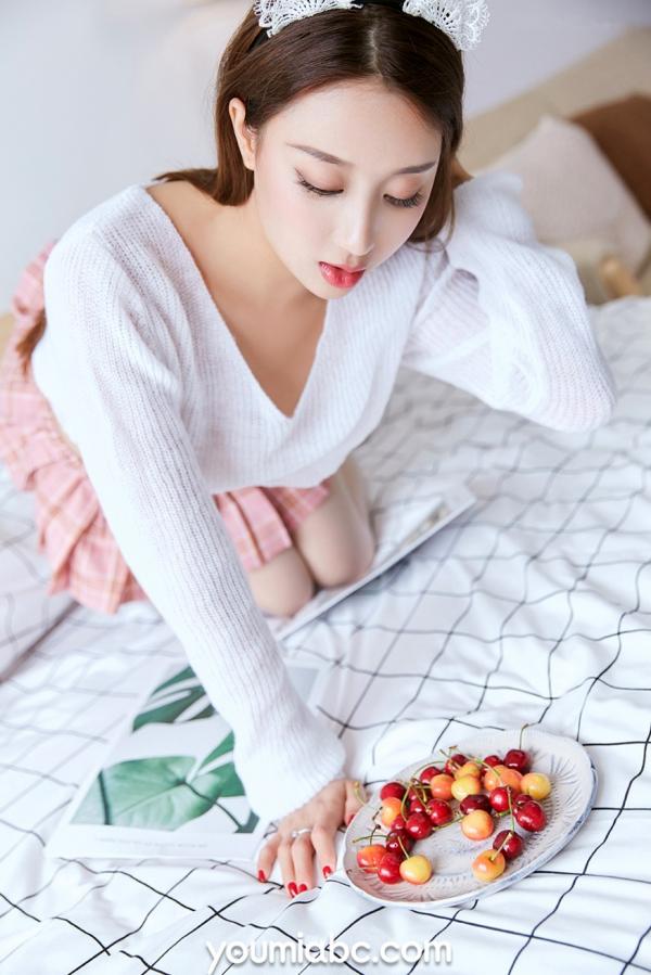    YouMi尤蜜-筱慧《樱桃小妹》私房照，纯欲蕾丝内衣诱惑，展现皮肤白嫩与曼妙身姿，无圣光大尺度唯美写真第19张图片