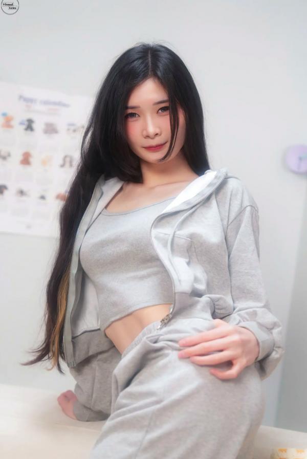    [Visual Lens] Harang - 居家健身时刻，极致撩人小蛮腰，清新私房运动风写真 [52P]第5张图片