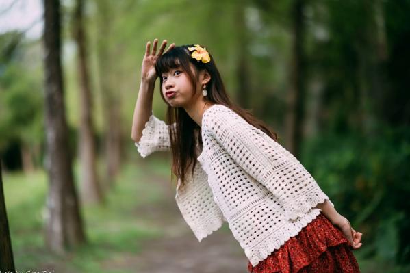    若颖 - 云山水清新治愈风森林花园外拍人像写真 [93P]第24张图片