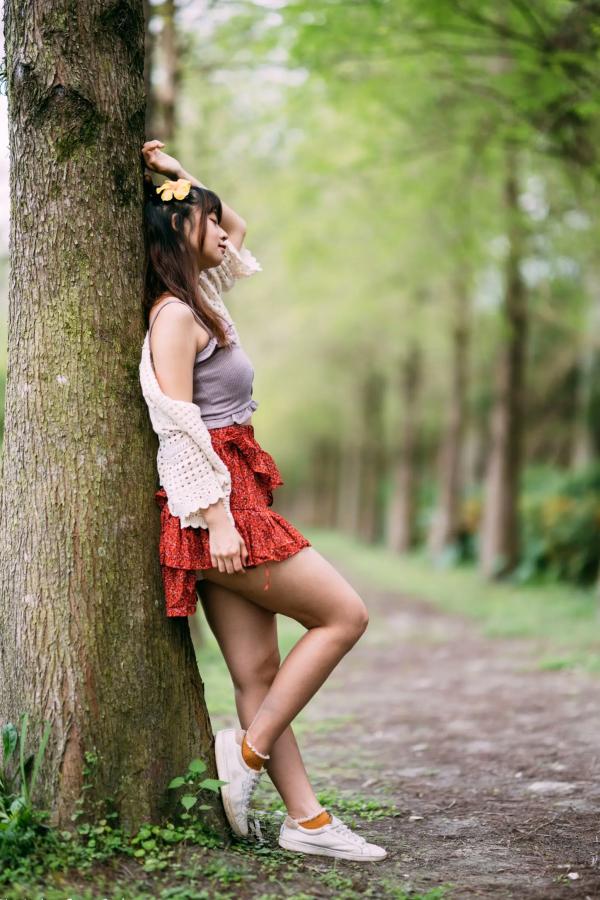    若颖 - 云山水清新治愈风森林花园外拍人像写真 [93P]第27张图片