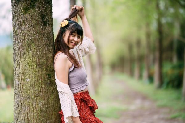    若颖 - 云山水清新治愈风森林花园外拍人像写真 [93P]第28张图片