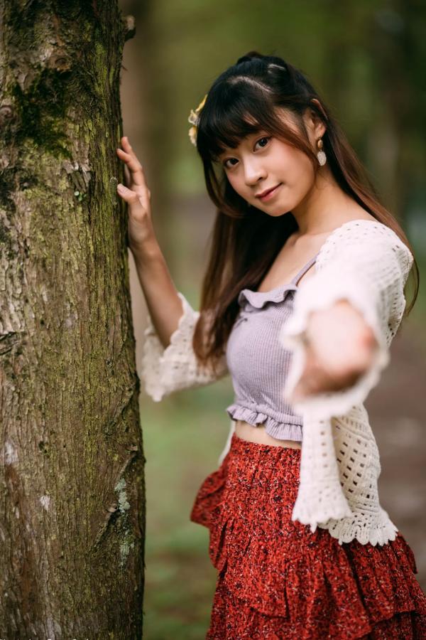    若颖 - 云山水清新治愈风森林花园外拍人像写真 [93P]第30张图片