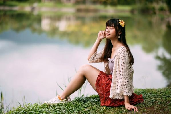    若颖 - 云山水清新治愈风森林花园外拍人像写真 [93P]第41张图片