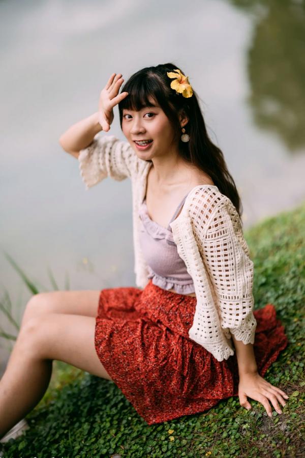    若颖 - 云山水清新治愈风森林花园外拍人像写真 [93P]第42张图片