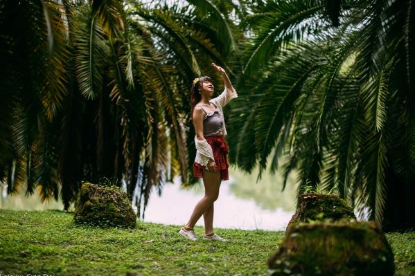    若颖 - 云山水清新治愈风森林花园外拍人像写真 [93P]第54张图片