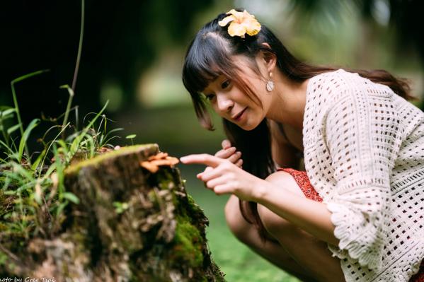    若颖 - 云山水清新治愈风森林花园外拍人像写真 [93P]第57张图片