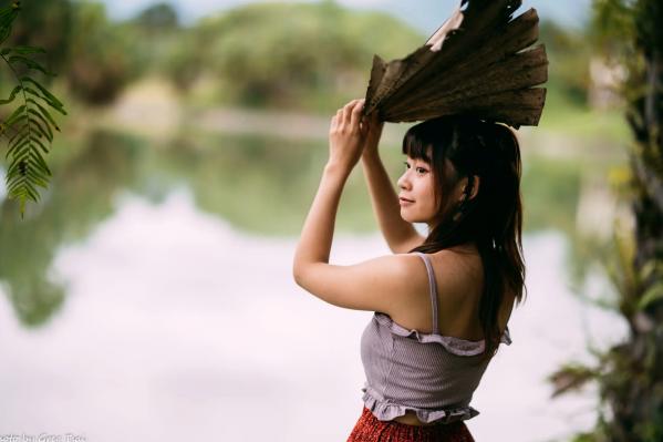    若颖 - 云山水清新治愈风森林花园外拍人像写真 [93P]第68张图片