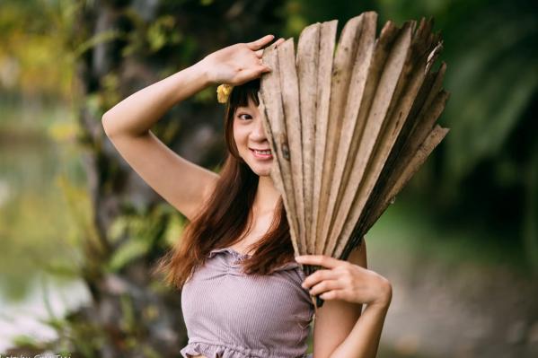    若颖 - 云山水清新治愈风森林花园外拍人像写真 [93P]第69张图片