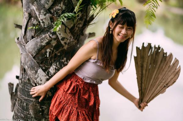    若颖 - 云山水清新治愈风森林花园外拍人像写真 [93P]第71张图片