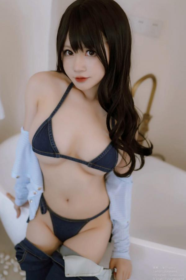   萌妹子Nyako喵子 - 牛仔裤系列，私房居家性感写真，展现完美曲线与迷人诱惑第65张图片