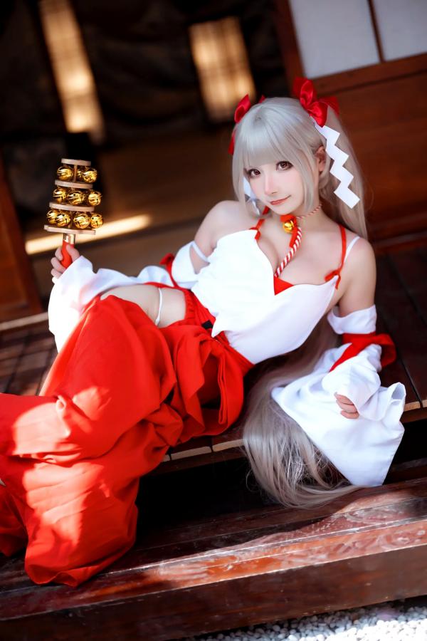    是三不是世w - 碧蓝航线可畏巫女COS，清纯少女和风祭典礼服私房照，极品角色扮演21P第6张图片