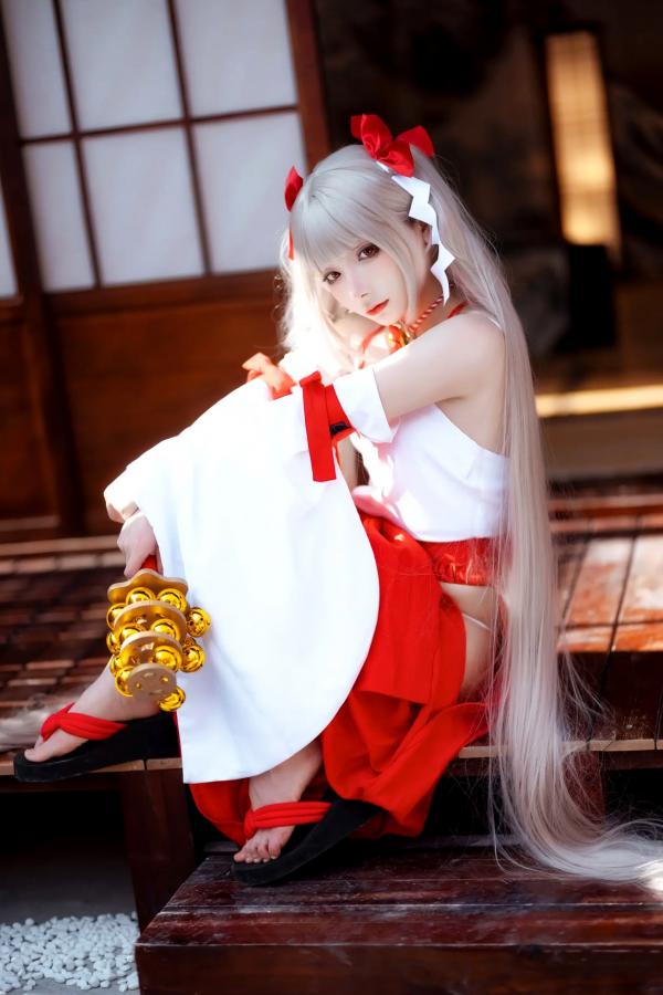    是三不是世w - 碧蓝航线可畏巫女COS，清纯少女和风祭典礼服私房照，极品角色扮演21P第7张图片